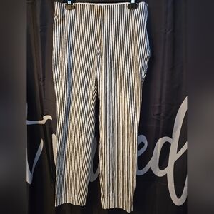 a new day Black and White Striped Capris